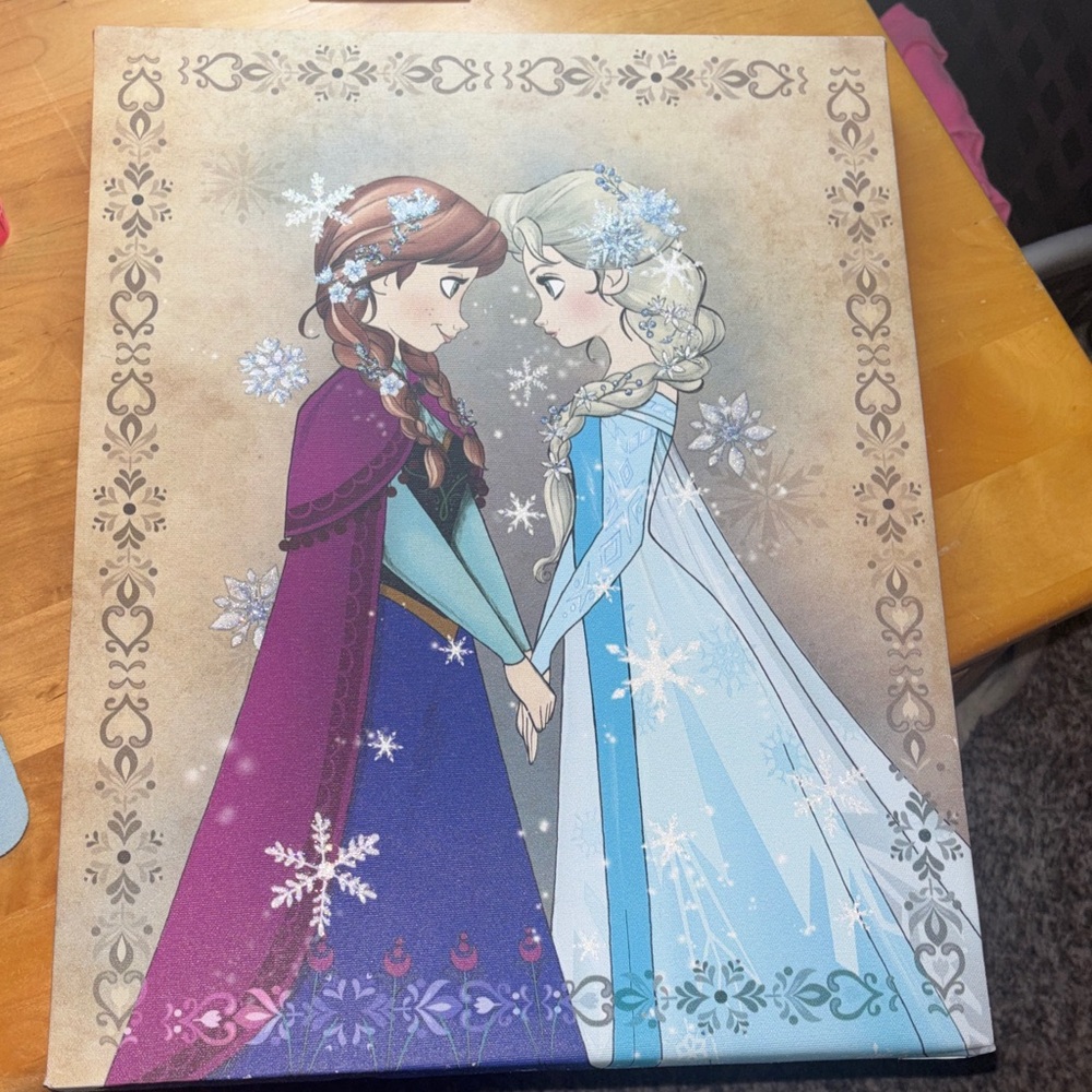 Frozen Canvas Art with Anna and Elsa - Picture 1 of 4